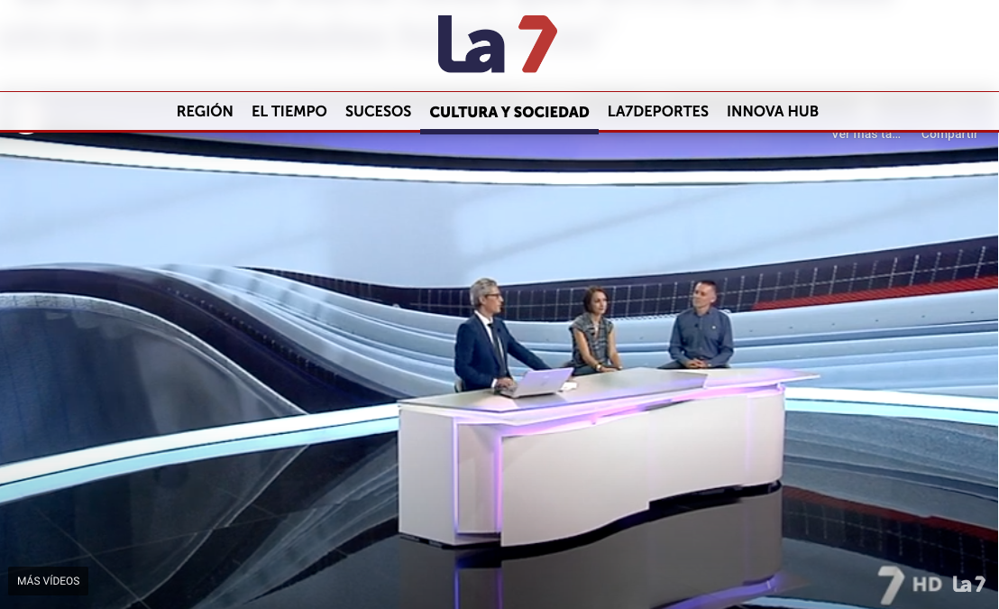 Participación en el informativo de La7TV