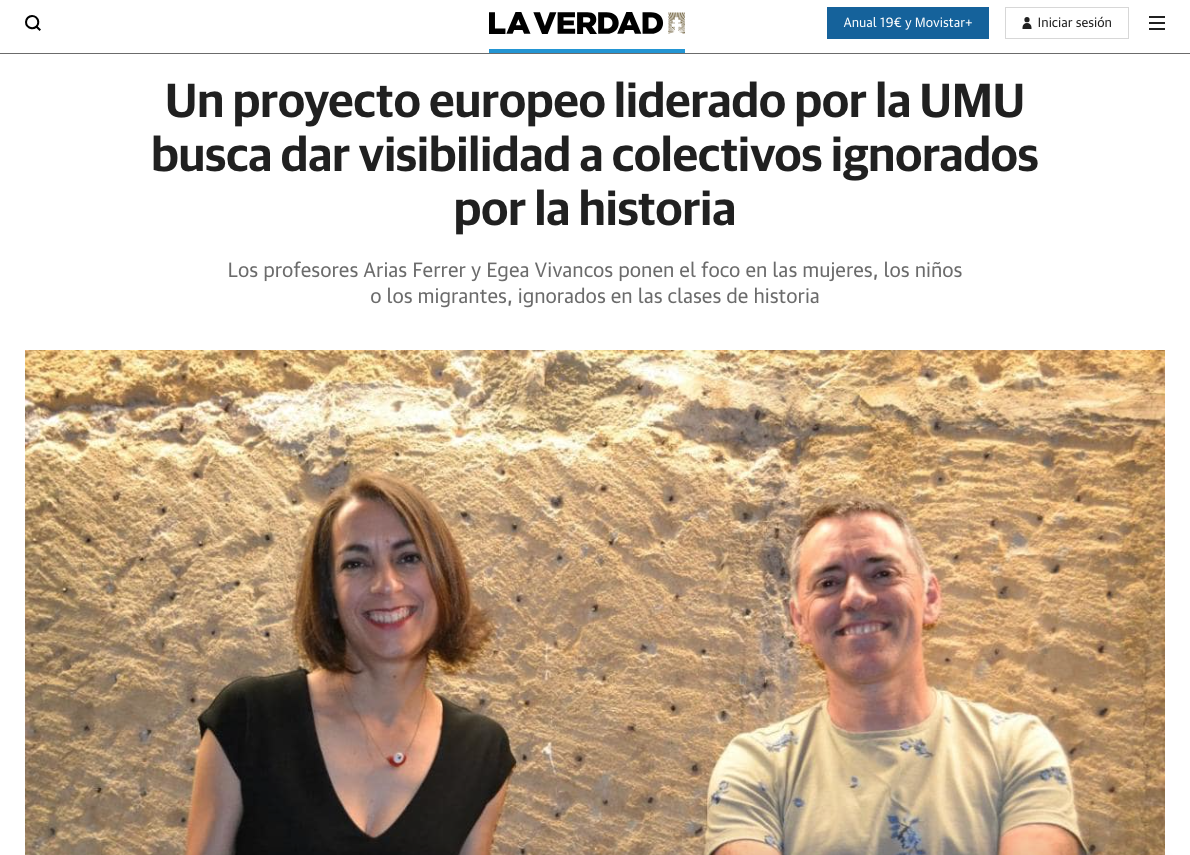 Un proyecto europeo liderado por la UMU busca dar visibilidad a colectivos ignorados por la historia